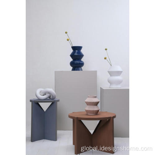 Rustic Porcelain Vases Romantic Rhombus Monochrome vase Supplier
